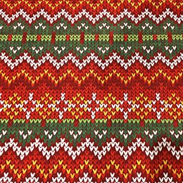 Chemin de table en tricot de Noël