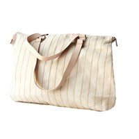 ANNA NERA Fairtrade Big Bag M - Met rits - Strandtas - Weekendtas - Shopper M naturel