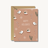 Kerstkaarten set van 5 - Happy Holidays