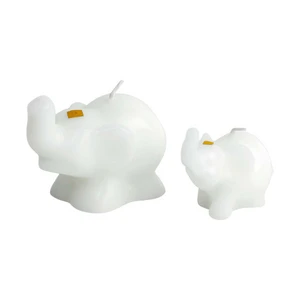 Kerzeweiß 2 Elefanten in Bastelschachtel