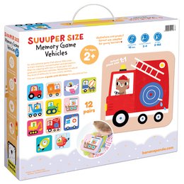 Suuuper Rozmiar Memory Game Vehicles 2+