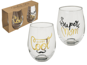 Drinkglas, Super Mom & Daddy Cool,