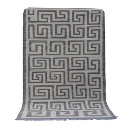 Tapis Kilim gris fumé moderne