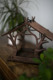 Mangeoire à oiseaux, mangeoire à oiseaux suspendue en bois