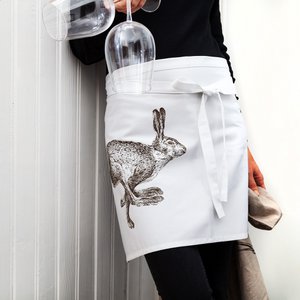 Schürze weiß mit Hase