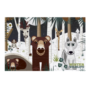 Puzzle 70 Teile, ab 5 Jahren, Winter Wildlife | Hergestellt in Frankreich