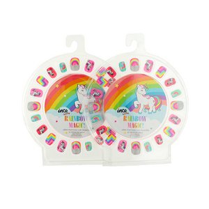 Maniküre-Set – Etui mit 20 falschen Einhorn-Nägeln