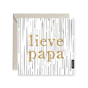 Wenskaart Lieve papa | Goudfolie