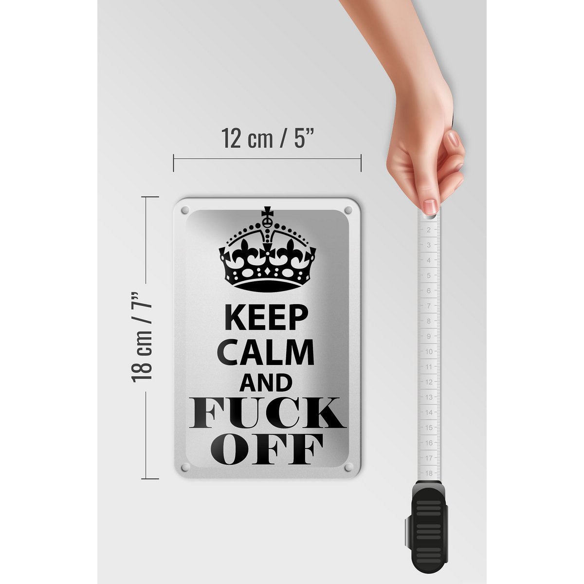 Targa In Metallo Trenddaffe 'Regole Del Bagno' – Cartello Decorativo Umoristico 20x15 Cm Con Fori, Per Porta O Parete