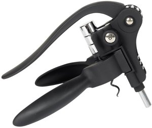 Professionele Wijnopener - 19 x 19 x 5 cm - Luxe Kurkentrekker - Wijnaccessoires Cadeau - Ergonomische Kurkentrekker - Beste Wijnopener Voor Thuis - Cadeau voor Wijnliefhebber - Zwart