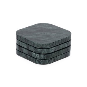 Untersetzer Marmor - Bio - Grün, 4er-Set - 10x10x1cm