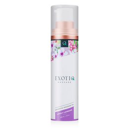 Exotiq Massage Oil Lovely Lavender, a 100ml bottle of relaxing lavender-scented massage oil.