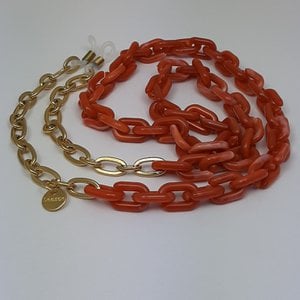 Glasses cord acrylic chain gold plated