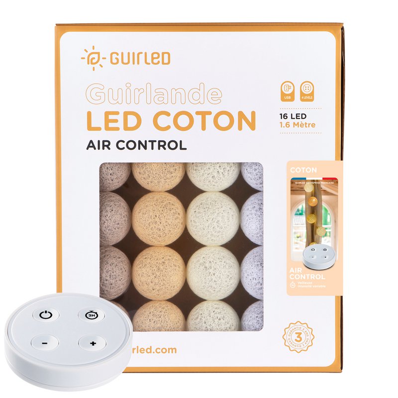 Cotone Telecomando LED Cotton Ball String Lights USB