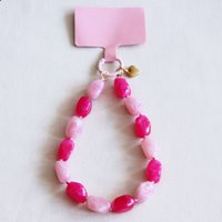 Nugget-Perlen für Telefonkabel – hellrosa/fuchsia