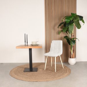 Bolini Eetkamerstoel Nino - Wit - Boucle