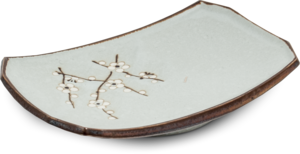 Edo Hanagreen Sushi Plate 22x15cm, porcelain, Japan
