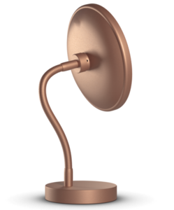 Onverlichte spiegel met standaard en zwanenhals