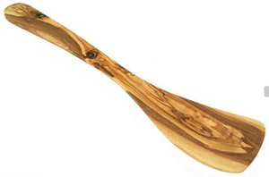 Keukenspatel 30 cm zonder gaten gemaakt van olijfhout