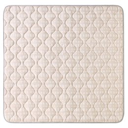  Beige quilted play mat with a soft, textured surface and a hygge design. Suitable for indoor play and relaxation.