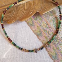 Necklace Ruby zoisite, Garnet - Tara