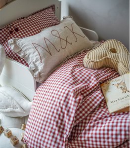 Kirschrot – Bett- und Kissenbezug 200/150, 50/60