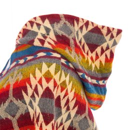 Women Poncho Native | Triangle Design Blue