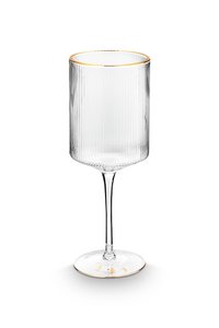 Wine Glass Ribbed Gold 400ml