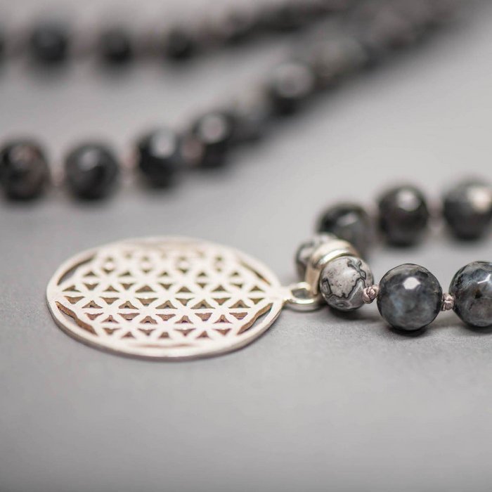 Flower of Life Man Gemstone Mala
