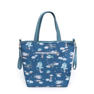 TASCHE AUF GRANAT "TRAVEL TIME" 46X38 CM UNTERSEITE: 34X15 CM