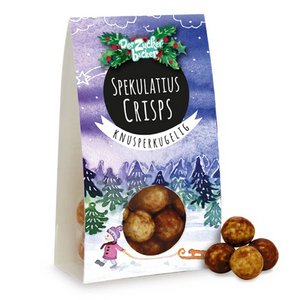 Snack portion of speculoos crisps chocolate biscuit balls