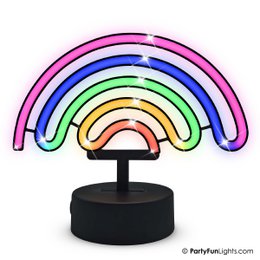 "Rainbow neon lamp, multicolored LED light, arc shape, USB and battery powered night light"
