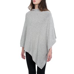 MOON - Classic square poncho in cashmere blend
