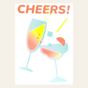 Risography Postcard - Cheers - DIN A6