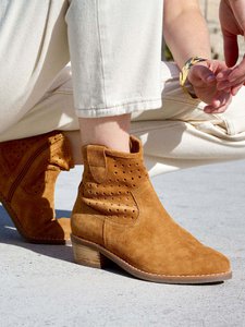 Openwork suede leather boots (2013205_0023)