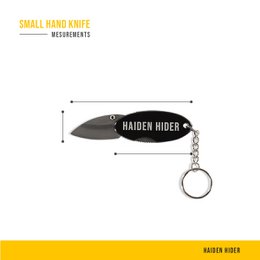 Mini Pocket Knife for Keychain - Stainless Steel & Collapsible - 63x7x27 mm - Survival Knife - Multitool - Gift for Men