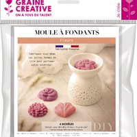 FLOWERS WAX MELT PEEBLES -  FONDANT MOULD