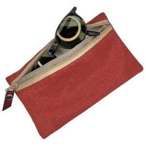 Glasses case, “Scintillant” terracotta