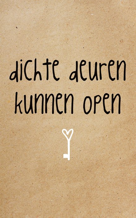 Dichte deuren kunnen open