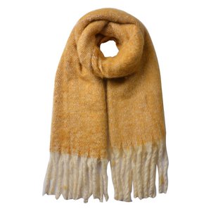 Winter scarf ladies 50x180 cm Yellow Synthetic Wintershawl