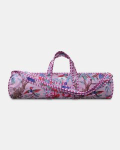 Quilted cotton yoga bag - FOREST Pink