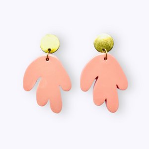 Porcelain earrings matisse pink