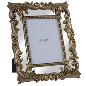 PHOTO FRAME 15X20CM ESPEJO RESINA GORADA EXT:20,3X3X25,4CM ST53939