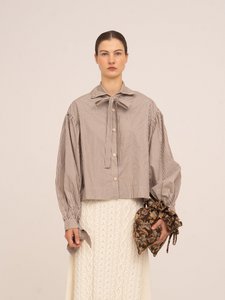 Bardot Brown Striped Shirt