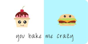 Metal magnet Bake me crazy 10x5 cm