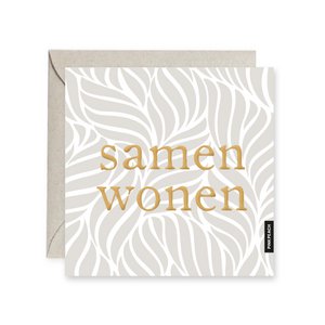 Greeting card Living together | gold foil