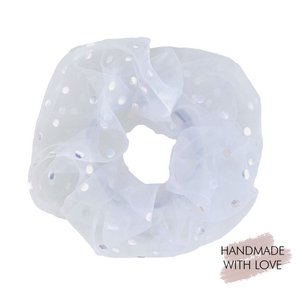 Hair tie XXL Scrunchies Dots Shine set of 3