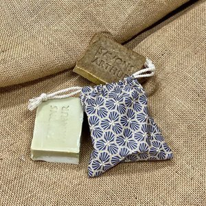 Zeepzakje van gecoat canvas