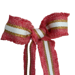  Woven fabric belt coral red gold striped textured casual accessory