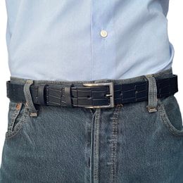 3 cm breiter Ledergürtel mit Krokoprägung in 6 Farben - Damengürtel oder Herrengürtel